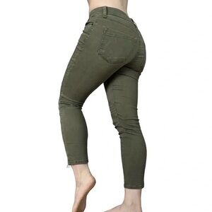 Express green cropped ankle pants